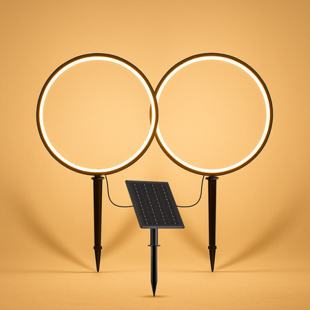 Lampa Solarna wbijana Rings 2x1,5W 2x25lm 3000K
