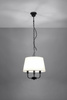 Pasteri lampa wisząca czarny matowy 3x40w e14 abażur beżowy 31-01351