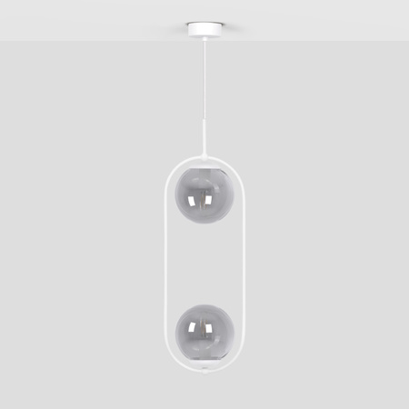 Podwójna lampa wisząca z grafitowymi kloszami K-5303 z serii ARLENA