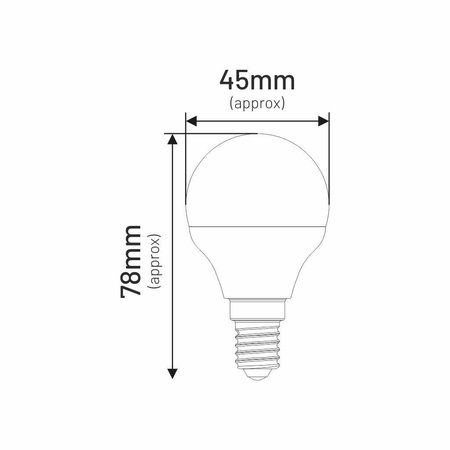 LED G45 E14  3W KULKA 220lm 3000K INQ