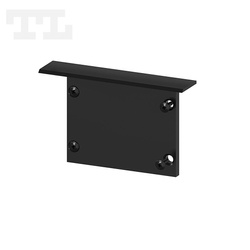 Zaślepka aluminiowa czarna P22-1 bez otworu (wkręty w komplecie) (nr kat 7722115)