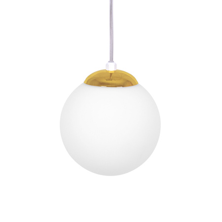 Pojedyncza lampa wisząca ze złotym podkloszem K-5310 z serii ELMO