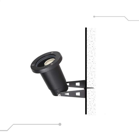 Oprawa Gruntowa Ogrodowa Wbijana Aluminium GU10 Czarna IP65 V-TAC VT-7701 3 Lata Gwarancji