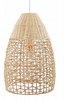 Rattanowa Lampa wisząca pleciona E27 naturalna Boho