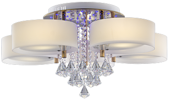 Lampa sufitowa Antila plafon 5xE27 LED z pilotem złota