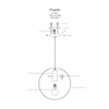 Puerto lampa wisząca duża czarna LP-004/1P L BK