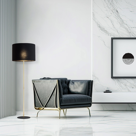Lampa podłogowa UMBERTO Black/Gold 1xE27