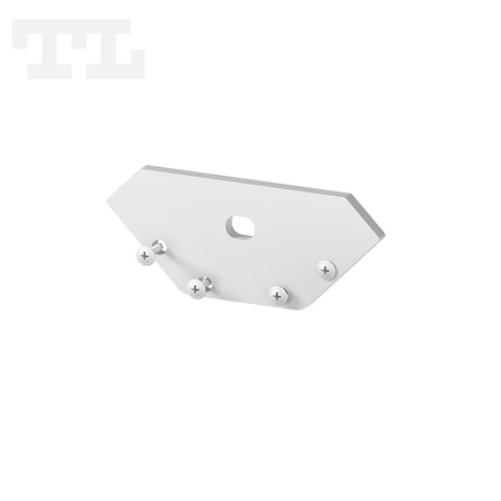 Zaślepka aluminiowa srebrna P3-3 bez otworu (wkręty w komplecie) (nr kat 7703312)