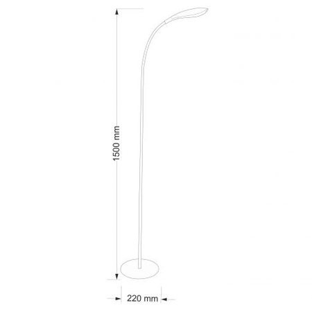 Lampa podłogowa LED 6,5W biała stojąca