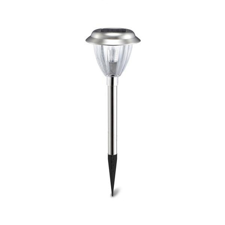 Lampa solarna wbijana zimna 6500K srebrna IP44