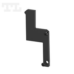 Zaślepka aluminiowa czarna GK4-1 PRAWE bez otworu (wkręty w komplecie) (nr kat 7740122)