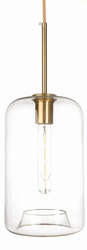 Lampa wisząca szklana przezroczysta PARIS Słój
