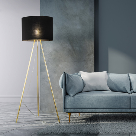 Lampa podłogowa UMBERTO Black/Gold 1xE27