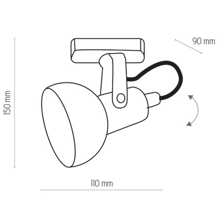 Tk Lighting TRACER WHITE 1xGU10