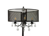 Metalowa elegancka lampa z kryształami Bresso