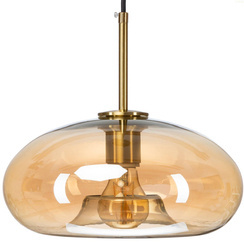 Lampa wisząca szklana bursztynowa PARIS Ufo E27