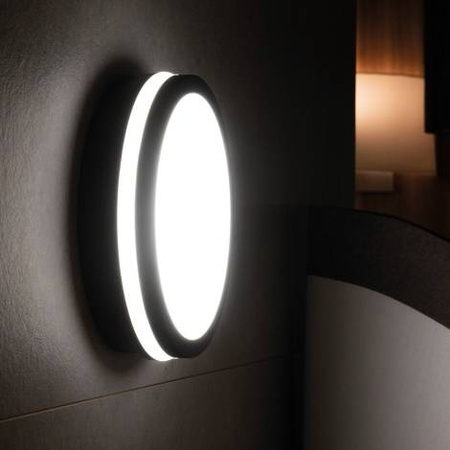 Plafoniera okrągła Led 18W 4000K IP54 antracyt