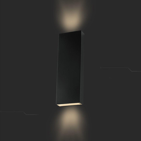 Kinkiet Ścienny V-TAC 8W LED Czarny IP65 85x250mm VT-91008 4000K 1120lm