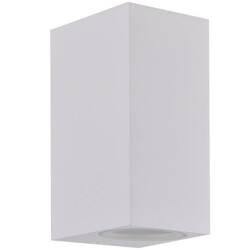 Kinkiet zewnętrzny BOSTON 2xGU10 biały prostokąt góra/dół