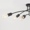 Lampa sufitowa HELIX BLACK 6xE27