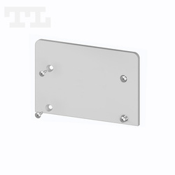 Zaślepka aluminiowa srebrna P24-2 bez otworu (wkręty w komplecie) (nr kat 7724212)