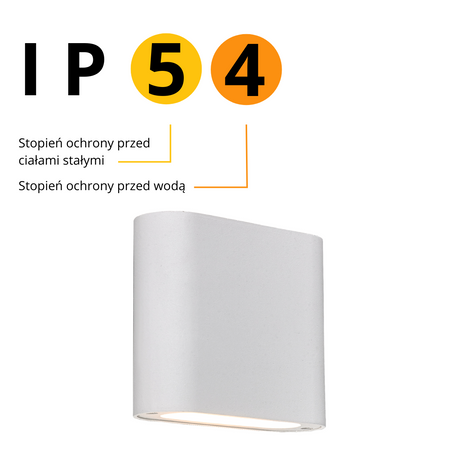 Sapri kinkiet biały IP54 LP-1556/1W WH