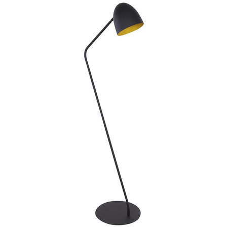 Nowoczesna lampa stojąca podłogowa czarna złota