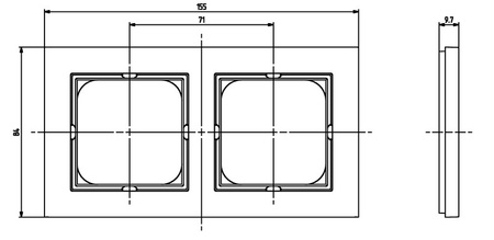 Ospel Sonata Kaszmir Ramka podwójna R-2R/82