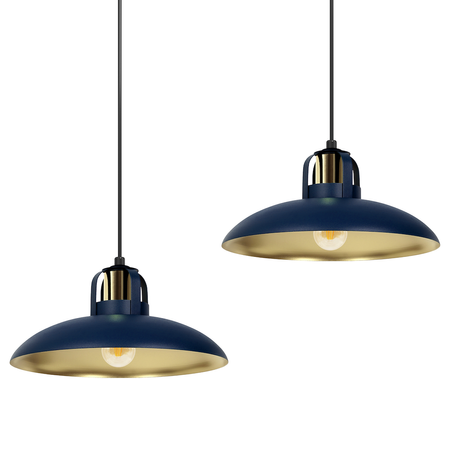 Lampa wisząca FELIX NAVY BLUE/GOLD 2xE27 granatowo złota