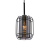 Lampa wisząca Jonera czarna 1xE27 klosz dymiony 31-08428