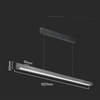 Oprawa V-TAC LED Linear SAMSUNG CHIP LIFUD Driver 36W 100st CCT Zwieszana 120cm Szary MAT VT-7-35 3000K-4000K-6400K 2880lm 5 Lat Gwarancji
