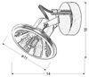 Lampa ścienna kinkiet 1X3,5W G9 LED chrom MOON 91-28075