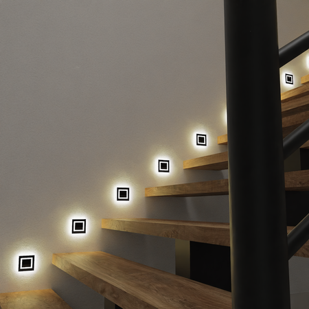 Oprawa schodowa LED EVRA BLACK Barwa Ciepła 3000K 230V