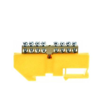 Listwa zerowa zacisk LZU- 8-YE (4x16+4x16) ZÓŁTA