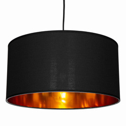 Lampa wisząca z abażurem duża Oro czarna