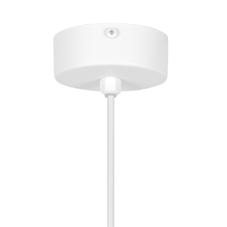 Lampa wisząca w białym kolorze, klosz fi10 cm K-5431 z serii ROBIN