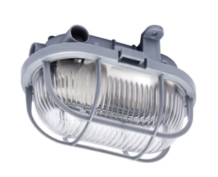 Oprawa piwniczna kanałowa Milo owalna  E27 IP54 kratka szara