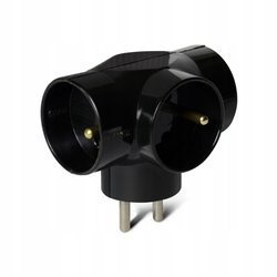 Rozgałęziacz złodziejka 3 gniazdowa z uziemieniem