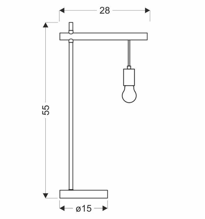 Lampa gabinetowa biurkowa czarna + drewno Izzy 41-80042