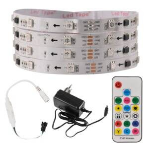 Zestaw: Taśma LED MAGIC RGB 2m, 12V, IP20, pilot, kontroler, zasilacz