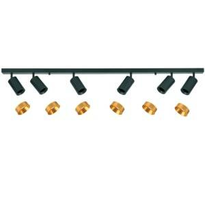 Lampa ścienno-sufitowa MARIBEL 6 GU10 czarno-złota + czarne pierścienie