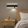 Kinkiet Resort Czarny right 10W + 3W LED 4000K