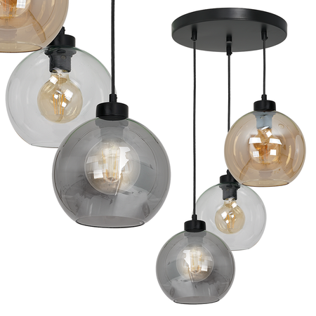 Lampa wisząca  szklana SOFIA MIX 3xE27