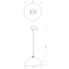 Lampa wisząca BETA GREEN/GOLD 1xE27 35cm