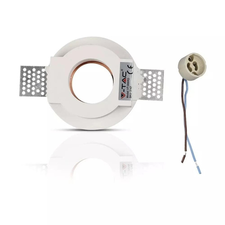 Oczko V-TAC GIPS GU10 Okrągłe Wpuszczane G-K Białe+Złoto VT-866-MRD 5 Lat Gwarancji