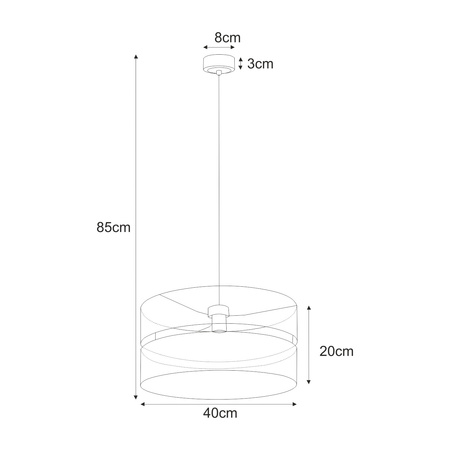 Lampa wisząca z szerokim, czarno-złotym abażurem K-5501 z serii MALAVI