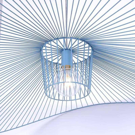 Stylowa, dekoracyjna, niebieska lampa wisząca KP-21 z serii KAPELUSZ