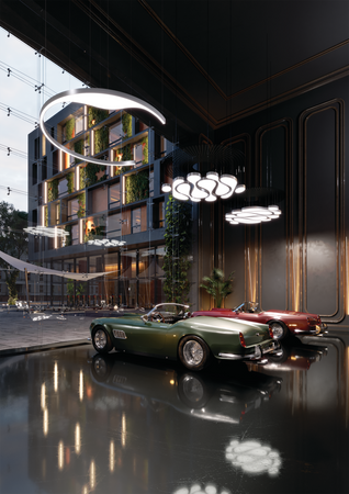 Oprawa MI-BUBBLE-01, zwieszana, 17W, 3000K, bez zasilacza, 24VDC, IP20, czarny anoda