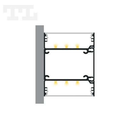 LED P23-10 Profil 2000 mm grafitowy lakierowany RAL 7016 (nr kat 862310027016)