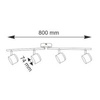 Lampa ścienno-sufitowa ruchoma LED KUBIK 4 Biała 3000K
